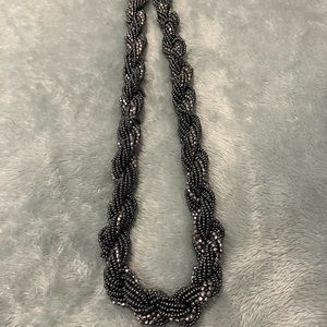 Multi-strand beaded necklace